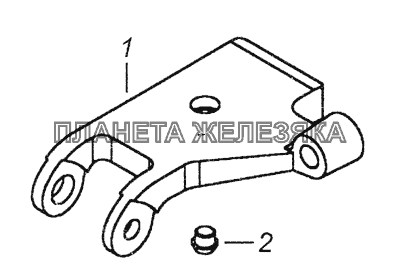 65115-2905535 Кронштейн амортизатора левый КамАЗ-6522 (Euro-2, 3)